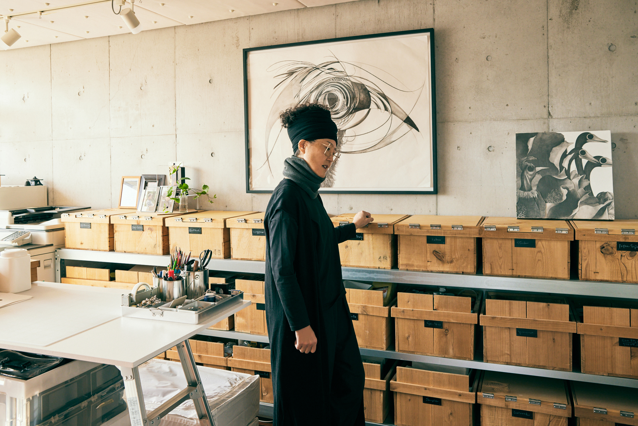 リンゴ箱を改造して作った道具箱